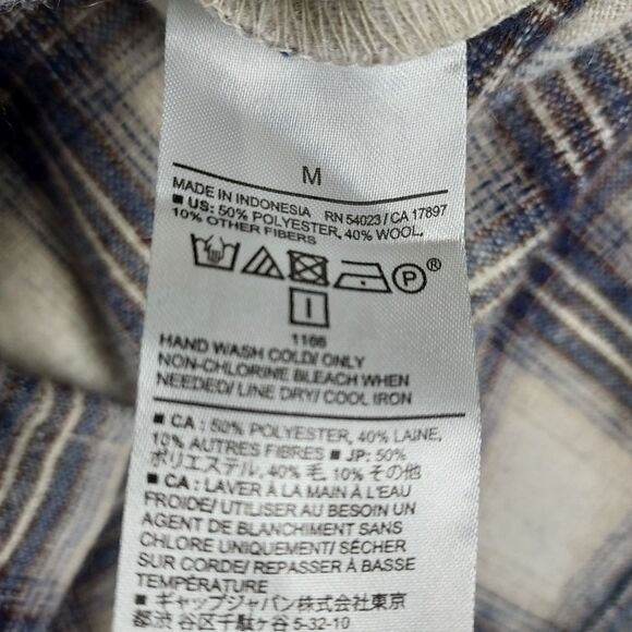 Bannana Republic Women's Plaid Button Down Long-sleeved Size Medium - Picture 3 of 6